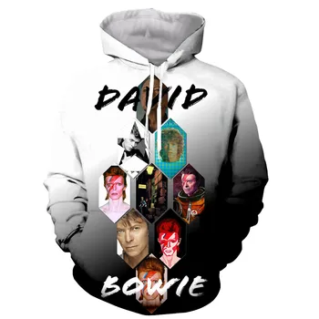 David Bowie Juokingas Naujas Mados ilgomis Rankovėmis 3D Spausdinimo Užtrauktuką/Hoodies/Megztiniai/Striukė/Vyrams/moterims Topai