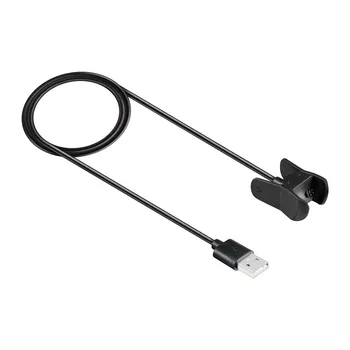 Juoda 1m / 3.3 ft USB Įkroviklis Garmin Vivosmart 3 Smart Apyrankės Įkrovimo Pakeitimo Duomenų Kabelis Greito Įkrovimo Kabelis
