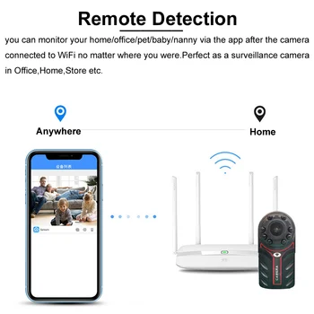 Belaidžio WiFi Mažas Mini Kamera Smart Home Security Priežiūros Maža Cam Patalpų Naktinis Matymas, Judesio Aptikimas Pet Kūdikio Stebėjimo