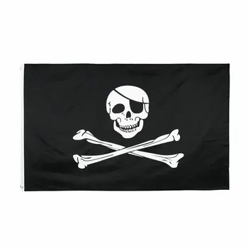ZXZ Nemokamas pristatymas Kryžius kaulų, Piratų Vėliava 90x150cm Aukštos Kokybės Poliesterio Spausdinami Piratų Jolly Roger Vėliava