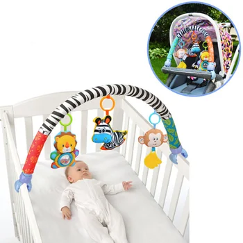 ZK50 Kūdikių Medvilnės Barška vertus Bell Žaislas 0-12 mėnesių Lova, Vežimėlis baby mobili Kabinti Barškučių Žaislai, Pliušas Gyvūnams Bell Kūdikių Dovanos