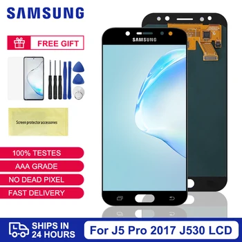Super Amoled skystųjų kristalų (LCD Samsung Galaxy J5 2017 LCD Jutiklinis Ekranas J530 J530F Sm-J530FM Ekranu Samsung J5 Pro 2017 Ekranas