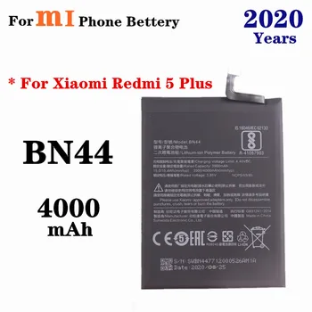 2020 Metų Telefonas, Baterija Xiaomi Redmi 5 Plius Pakeitimas Baterijos BN44 4000mAh Aukštos Kokybės Bateria Įkrovimo