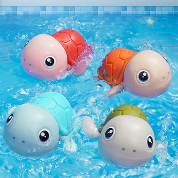 2021 Kūdikių Vonios Žaislai Gyvūnų Mielas Animacinių Filmų Vėžlio Bamblys Vandens Žaislai Vėjo-Iki Plaukti Vėžlys Vonios Kambarys Kūdikių Clockwork Gyvūnų Žaislas
