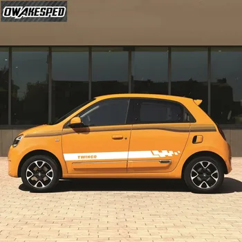 Už Renault Twingo 2009-2019 Automobilių Stilius Durų Sijonas Lipdukai, Auto Kūno Dekoro Vinilo Lipdukai Abiejų Pusių Sporto Juostelės