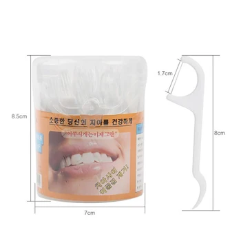 Dantų krapštuką 100vnt/box Kasdien valyti burnos įrankiai, Tarpdančių valymo, higienos, dantų siūlas stick