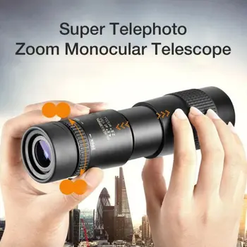 1set 4K 10-300X40mm HD Artinimo Zoom Monokuliariniai Teleskopas Su BAK4 Prizmė, Objektyvas Paplūdimio Kelionės Lauko Sporto Veikla