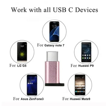 Adapteris USB Tipo C Micro USB Keitiklio Kabelį, Tipas C Adapteris USB Konvertuoti Jungtis Xiaomi 4C /Huawei /HTC Oneplus LG Tablet