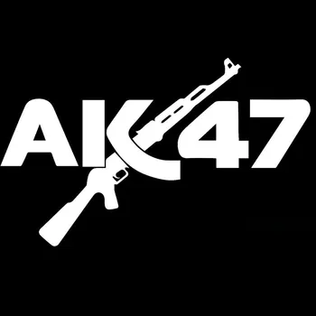 Karšto Parduoti AK47 Pistoletu Animacinių filmų, Grafiti, Automobilių Priedai, Automobilių-Lipdukai Lipdukas Galinio Lango Apdaila KK 15*9cm