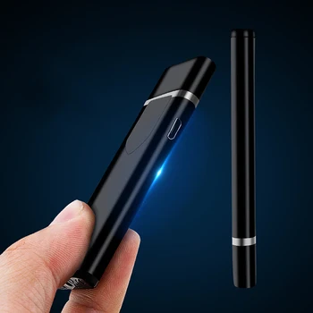 Elektros Lengvesni USB Įkrovimo Nešiojami Vėjo Rūkymo Reikmenys, Įrankiai Spalvotų Žiebtuvėliai-Ultra plonas