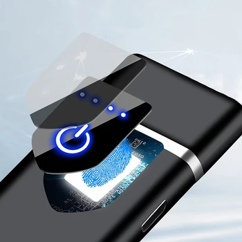 Elektros Lengvesni USB Įkrovimo Nešiojami Vėjo Rūkymo Reikmenys, Įrankiai Spalvotų Žiebtuvėliai-Ultra plonas