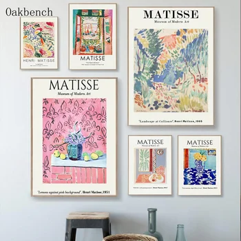 Derliaus Matisse Plakatas Abstraktus Peizažas Drobės Tapybos Retro Sienos Menas Spausdinti Šiaurės Šalių Sienos Nuotraukas Kambarį Namų Dekoro