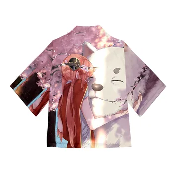 Anime Gintama Cosplay Kostiumų Sakata Gintoki Kagura Shinsengumi Elizabeth Sadaharu Japonų Kimono Megztinis Marškinėliai, Apsiaustai