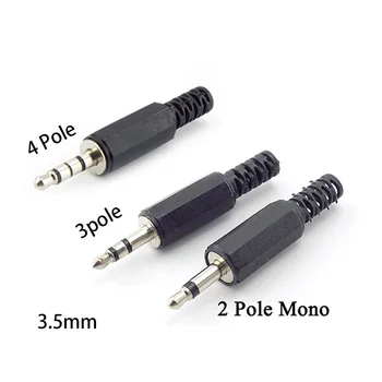 2 3 4 Polių Mono Stereo Audio Converter 3.5 mm RCA Plug Vaizdo Dual Plug Ausinių Kabelį, Laidą Jungtis Ausinių Lizdas V7