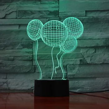 VCity Kristalų Balionas pašto Dėžutę 3D naktinė lempa Palieskite Jutiklio Spalva Keičiasi Lempos Kūrybos Dovanos Childs Namų Miegamojo, Stalo Dekoras