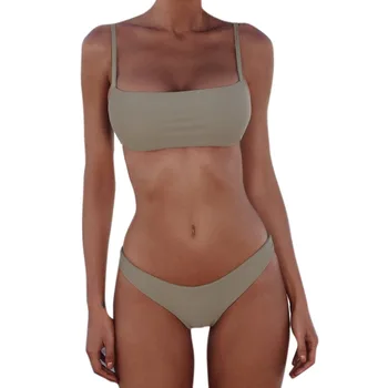 2020 Naujas Seksualus Push Up Unpadded Brazilijos Bikini Nustatyti Moterų Derliaus maudymosi kostiumėlį, maudymosi Kostiumėliai, Paplūdimio Kostiumas Biquini maudymosi kostiumai