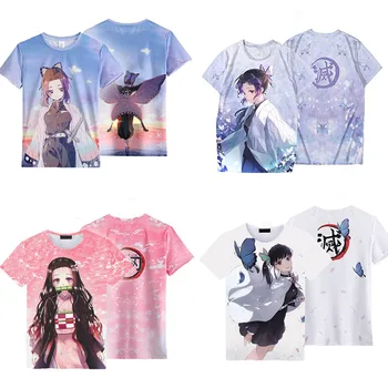 Naujas Animacijos Sunaikinta demonai T-shirt Moterims, Vyrams Vasaros Anime Drabužius Ladys trumpomis Rankovėmis T marškinėliai vyrams Harajuku 3D tshirts