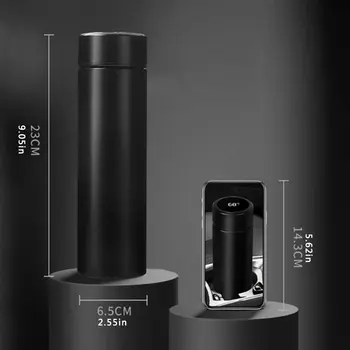 500ML Smart Termosas Vandens Butelis Led Skaitmeninis Temperatūros Ekranas Nerūdijančio Plieno Kavos Terminiai Puodeliai Protingas Izoliacija Puodeliai