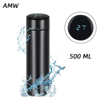 500ML Smart Termosas Vandens Butelis Led Skaitmeninis Temperatūros Ekranas Nerūdijančio Plieno Kavos Terminiai Puodeliai Protingas Izoliacija Puodeliai