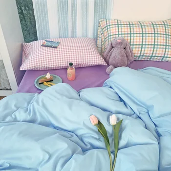 Patalynės komplektas paklode nustatyti antklode padengti rinkinys king size karalienės dydžio šalikas rinkiniai prabangus miegamasis anime mielas rožinis