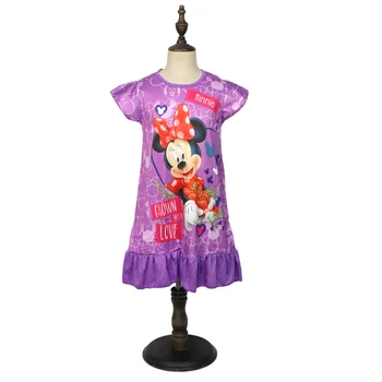 Disney Princesė Mergina Dress Minnie Mouse Vasaros Drabužiai Vaikams, Rūbai Vaikams, Pižama Gimtadienio Suknelės, Laisvalaikio Kostiumas 3-8Y