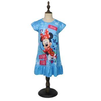 Disney Princesė Mergina Dress Minnie Mouse Vasaros Drabužiai Vaikams, Rūbai Vaikams, Pižama Gimtadienio Suknelės, Laisvalaikio Kostiumas 3-8Y