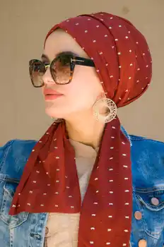 عمامة variklio Dangtis, Hijab غطاء الرأسScarf хиджаб Moterų Islamo Vidinis Kepurės Arabų Wrap Galvos Turbaną Femme Musulman Turkija, Indija