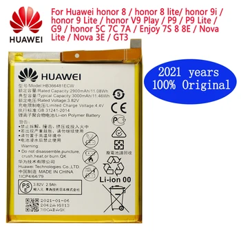 Hua wei Originalios baterijos HB366481ECW Li-ion telefono baterija Huawei P9 Ascend P9 Lite G9 garbę 8 5C G9 3000mAh