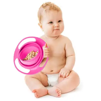 Karšto Universal Gyro Bowl Praktinio Dizaino Baby Pasukimo Balansas 360 Pasukti Pašalinis Įrodymas Kietas Šėrimo Patiekalus Vaikams, Vaikai