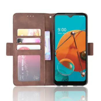 Odos Kortelės Lizdas Nuimamas Telefoną Atveju LG Q70 Flip Case LG Q51 Q 51 60 Q 70 70Q 60Q 51Q Piniginės Padengti Shell LG Q60 Atveju