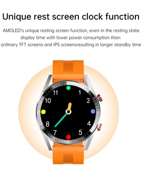 AMOLED ekranas, smart žiūrėti 454*454 smart watch Visada rodomas laikas 