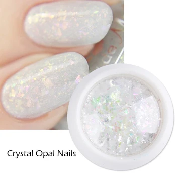 Crystal Fire Opal Dribsnių Nagų Blizgučiai Violetinė Holografinis Blizgučiai 
