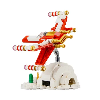 Buildmoc Kosmoso Karai Kalėdų X-Wing Mikroskalėje Karinių Naikintuvų Mūšis Plokštumoje Kūrimo Bloką Kūrybos Kovoti Su Ginklu Vaikų Žaislas