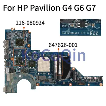 HP Pavilion G4, G6, G7 Sąsiuvinis Mainboard 647626-001 647626-501 DA0R22MB6D0 Nešiojamas Plokštė 216-080924 DDR3