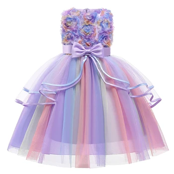 2021 Naujų Gėlių Mergaitės Suknelė Mergaitėms Šalies Vakarą Princesė Vestuvių Suknelė Podiumo Fortepijono Atlikimo Suknelė Kūdikių Drabužiai Mergaitėms