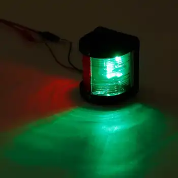 1Pcs Nerūdijančio Plieno 12V LED Lankas Navigacijos Šviesiai Raudonos, Žalios Mini Buriavimas Signalo Lemputė Jūrų Laivo Valtis Jachta Įspėjamoji Lemputė