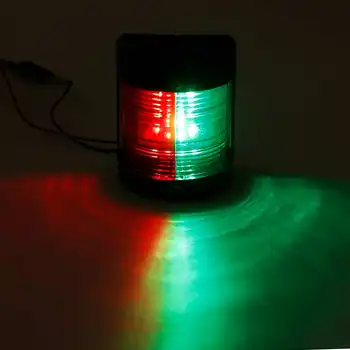 1Pcs Nerūdijančio Plieno 12V LED Lankas Navigacijos Šviesiai Raudonos, Žalios Mini Buriavimas Signalo Lemputė Jūrų Laivo Valtis Jachta Įspėjamoji Lemputė