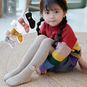 Kūdikių Pėdkelnės Mergaičių Pėdkelnės Siuvinėjimo Animacinių Filmų Modelio Mergina Medvilnės Kelnės Žieminės Kojinės, Kelnės Rudenį Triko 0-11 Metų