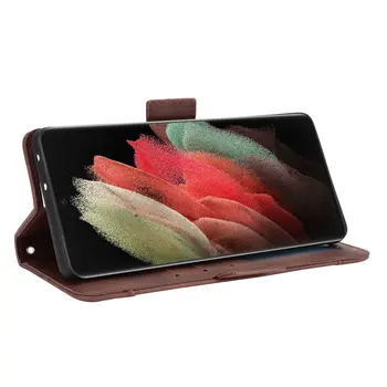 S21 Ultra 5G 2021 Flip Case Kortelės Lizdas Nuimamas Odos Padengti Samsung Galaxy S21 Plus Atveju 