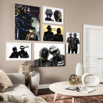 Plakatas Spaudinių Daft Punk The Weeknd Starboy Hip-Hop Muzikos Albumas Star Tapybos Drobė Sienos Menas Nuotraukas, Namų Dekoro quadro cuadros