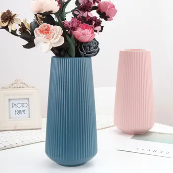 Vazonas Gėlių Krepšelis Plastikinė Vaza, Vazonas Butelis Išdėstymas, Konteinerių Šiaurės Dekoratyviniai Plastiko Vaza Namų Puošybai 2021