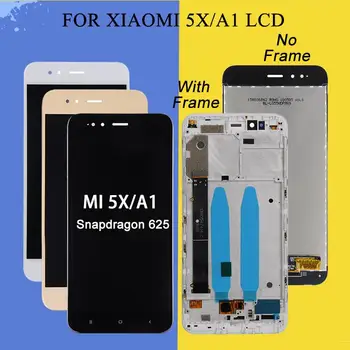 Catteny 5.5 colių Mi 5X Rodyti Xiaomi Mi A1 LCD Jutiklinio Ekrano Skydelis skaitmeninis keitiklis komplektuojami Su Rėmo Ir Įrankiai