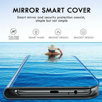 Smart Veidrodis, Flip Case For Xiaomi Redmi Pastaba 7 6 5 Pro 9S 8 8T 9 4X, 4, 5A Padengti Xiomi Redmi 9 9A 9C 8A 6A 7A S2 POCO X3 NFC Atveju