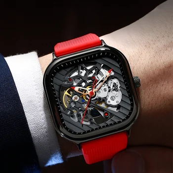 APNUONR Originalaus Dizaino vyriški Mechaninis laikrodis atsparus Vandeniui Atsitiktinis Verslo Milano Vyrų Laikrodis 2020 Naujas