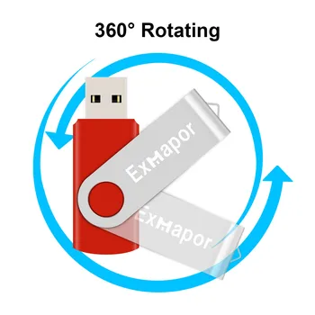 Exmapor 8GB, USB 2.0 Flash Drive Raudonas Sukasi Šuolis Ratai Zip Ratai Atminties Lazdos PC Mac Tablet Nykščio Diskai 8 GB Pen Ratai