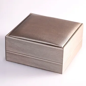 Asmeninį sidabro spalvos metalo šepečiu PU papuošalų dėžutė apyrankės pakabukas, žiedas apyrankės pakuotės, dėžutės aukštos kokybės paprasta