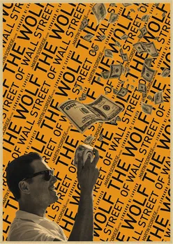 The Wolf of Wall Street Plakatai Filmą Sienų Lipdukai Kraft Popieriaus Spausdina Aišku, Namų Puošybai Svetainės, Miegamojo