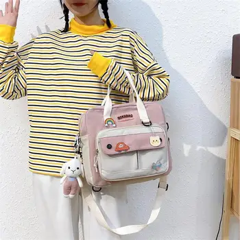 Japonijos ins senovės meno prasme paprastas visų rūšių studentų susidūrimo spalvų rankinių lagaminų laikiklis mielas vienos pečių maišą moteris