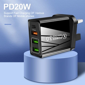 USB Įkroviklis Greitai Įkrauti 4.0 3.0 Greito Įkrovimo iPhone 12 