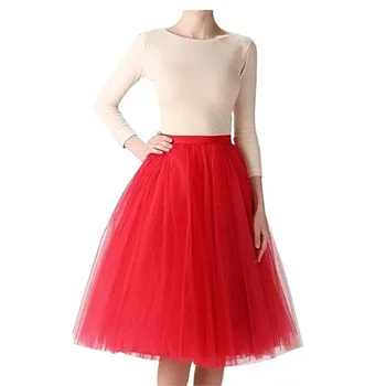 5 sluoksnis 65cm ponios ilgas sijonas princess tutu tiulio sijonas vasaros mados šokių sijonas Lolita stiliaus sijonas